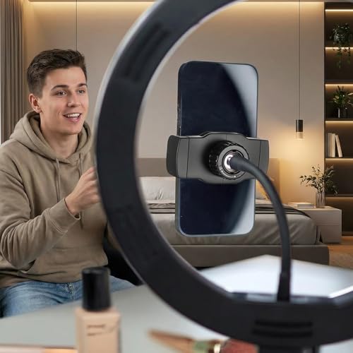 2 PCS Ball Joint Phone Holder, Ball Joint Connector Socket Replacement 17mm Ring Light Phone Holder Replacements Clamp Cellphones Mount Replacement for Car Wireless Charger Selfie Hose Stand Bracket