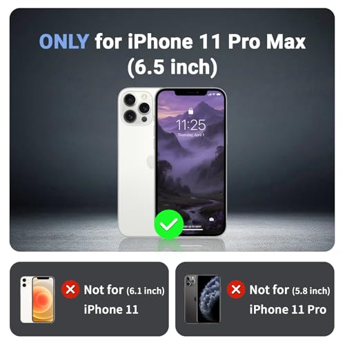 Magnetic for iPhone 11 Pro Max Case Heavy Duty Protection Dark Purple | Compatible with MagSafe,Military Grade Drop Protection,Translucent Matte,Non-Slip,Shockproof 2-Layer Durable Bumper Case - color: Dark Purple, size: iPhone 11 Pro Max