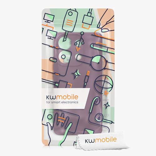 kwmobile Case Compatible with Xiaomi Redmi Note 13 4G Case - Protective Slim TPU Cover with Soft Matte Finish - Bordeaux Violet - color: bordeaux violet