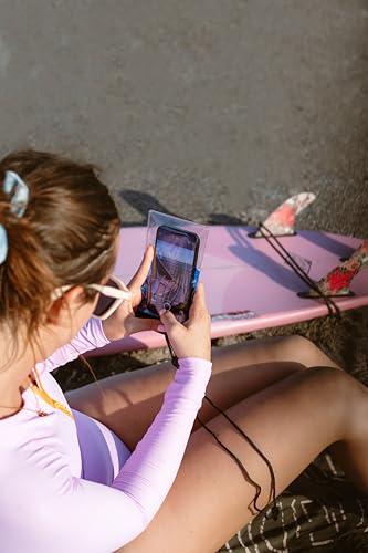Aquapac Waterproof Phone Case, Medium, Blue | iPhone and Android, Made in The UK, Hiking, Mountain Biking, Running Accessory, Floating, IPX8 certified to 30 ft deep.