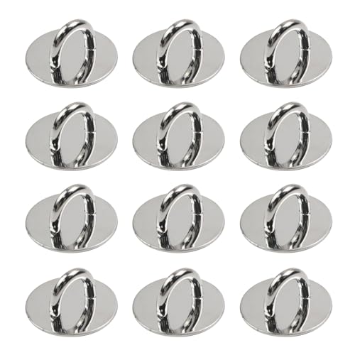 Phone Charm Hook Adhesive Phone Finger Grip Hook, Round - style: Round, Silver