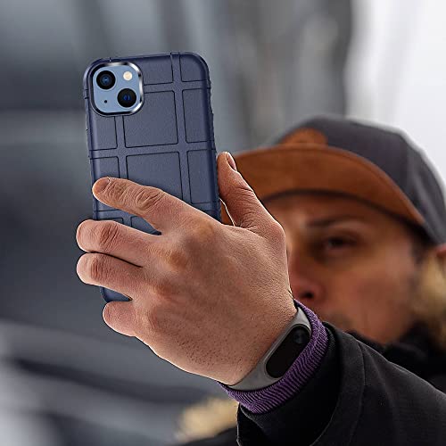 Rugged Shield 8ft Drop Proof TPU Thick Armor Tactical Protective Case Compatible with iPhone 14 Plus (6.7 inches) - Navy Blue - color: Navy Blue, size: iPhone 14 Plus