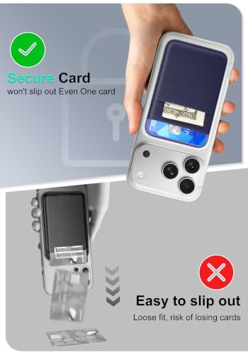 Senose Compatible for Magsafe Wallet, Slim Magnetic Phone Wallet, Blue | 6 Cards Holder, Phone Wallet for Back of Phone Compatible for iPhone 17/16/15/14/13/12 Pro Max Plus Air Series - color: Blue