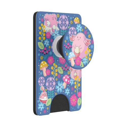 PopSockets Adhesive Phone Wallet and Card Holder with Grip, Pokemon - Chansey Wonderland Pw+ - color: Chansey Wonderland, style: Adhesive