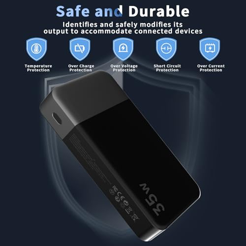 NOBIS Portable Charger 35W 20000mAh Power Bank Fast Charging - color: Black