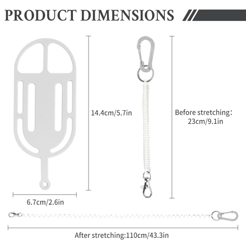 HOTEMIA Silicone Phone Lanyard Holder with Carabiner, Universal Phone Strap,Anti-Theft Phone Case with retractable tether - color: Transparent
