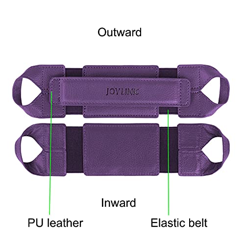 Universal Tablet Hand Strap Holder, Joylink 360 Degrees Swivel Leather Handle Grip with Elastic Belt, Secure & Portable for 7.9" Tablets (Samsung Asus Acer Google Kindle iPad Mini), Purple - color: Purple