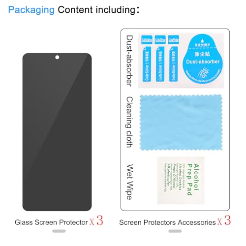 3 Pack Privacy Screen Protector for Google Pixel 8A
