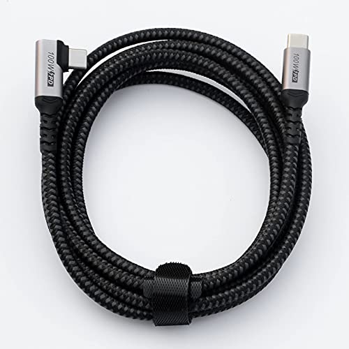 USB C to USB C Cable 100W, 2-Pack 6.6ft Right Angle - size: 100w - 6ft, 6ft