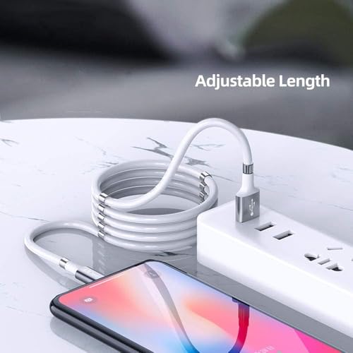 AICase Magnetic Charging Cable,(3FT) Super Organized Charging Magnetic Absorption Nano Data Cable for Phone 14 13 12 11/XS/XS Max/XR/X/8/8 Plus/7/7 Plus/6s/6s Plus/6/6 Plus/SE/5s/5c/5/Pad/Pod - size: 3 ft