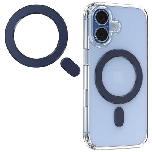 KALAPOP for Magsafe Universal Metal Rings Sticker Compatible with iPhone 15 Pro Max,15 Pro,15/14/13/12 Series,Samsung Galaxy,Google Pixel Series (Dark Blue 1PCS Magnetic Ring) - color: Dark Blue 1pcs Magnetic Ring
