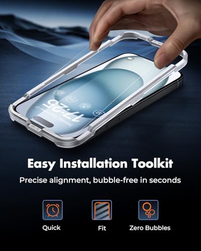 UNBREAKcable iPhone 15 Screen Protector & Camera Lens Protector - size: iPhone 15