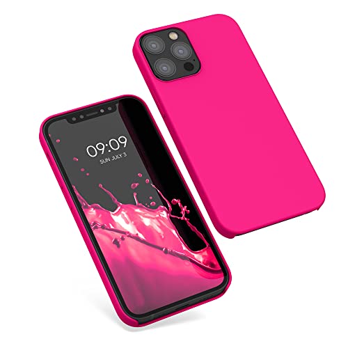 kwmobile Case Compatible with Apple iPhone 12 / iPhone 12 Pro Case - TPU Silicone Phone Cover with Soft Finish - Neon Pink - color: neon pink, size: iPhone 12 / iPhone 12 Pro
