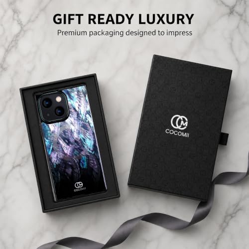 COCOMII Rectangle for iPhone 15 Case, Black Real Mother of Pearl | Compatible with MagSafe Wireless Charging, Shockproof 10ft Drop Protection, Camera & Screen Protection, Premium Glossy Finish - color: Black Real Mother of Pearl, size: iPhone 15 (6.1")