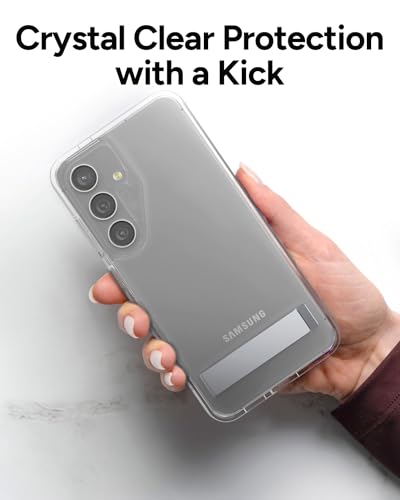 ZAGG Crystal Palace Samsung Galaxy S24 Case with Kickstand - Ultra-Slim, Graphene-Enhanced, Crystal Clear Protection, 13ft Drop Resistant, Eco-Friendly, Clear - size: Samsung Galaxy S24, style: Without Snap