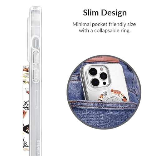 VELVET CAVIAR Compatible with MagSafe Phone Grip - Magnetic Ring Holder with Adjustable Stand - Removable MagSafe Accessories for iPhone 16, 15, 14, 13, 12 (Halloween Snoopy Varsity) - color: Halloween Snoopy Varsity