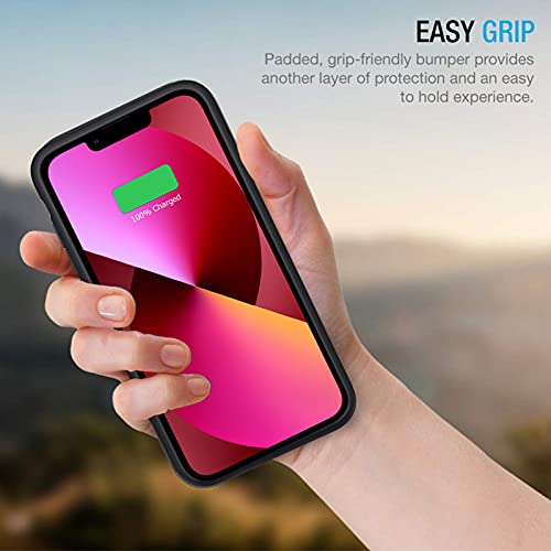 Battery Case for iPhone 13 Mini, Enhanced 6500mAh Ultra Thin Portable Protective Power Smart Charging Case Compatible with iPhone 13 Mini (5.4 inch) Rechargeable Extended Battery Charger Case (Black) - color: Black