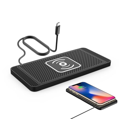 Car Wireless Charger Pad for Nissan Frontier PRO-4X (Off-Road Version), Fast 15W Slim Qi Wireless Charging Pad with USB/Type-C Cable Non-Slip Charging Mat for Car,15W-Type-c