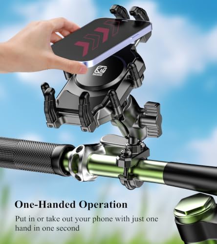 BRCOVAN Motorcycle Phone Mount Holder with Vibration Dampener & Secure Lock
