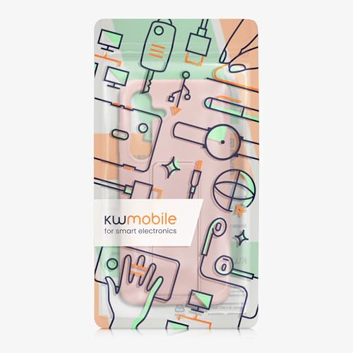 kwmobile Case for Samsung Galaxy S24 Case - Soft TPU Cover with Silicone Coating - with Hand Strap and Stand Function - Shockproof - Dusty Pink - color: dusty pink, size: Galaxy S24