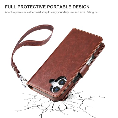 Bocasal for MagSafe Wallet Case Card Holder for iPhone 17, Brown - color: Brown for MagSafe
