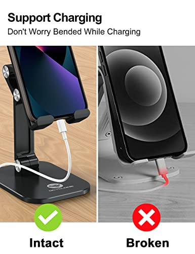 OCYCLONE Cell Phone Stand + 2 PCS Cable Organizer - color: Gray Black