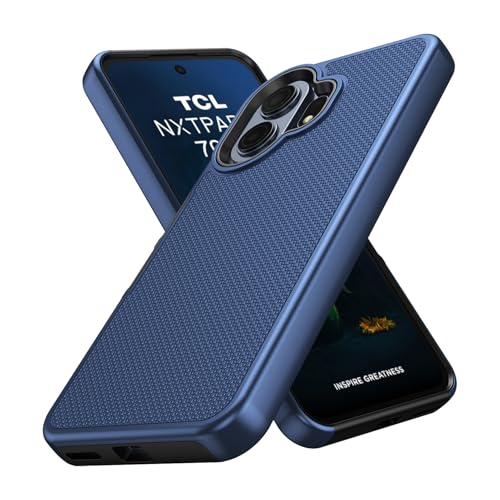 Ailiber Phone Case for TCL 70 Pro NxtPaper, Rugged & Screen Protector-Blue | Stylish Anti-Fingerprint Design, Lightweight PC Back & Soft Silicone Bumper, Shockproof Cover for Casual Active Lifestyles - color: Blue