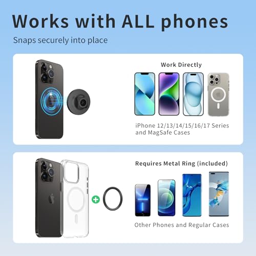 Car Phone Holder for 2017–2025 Mazda CX5 Accessories, Custom-Fit Magnetic Car Phone Mount with Strong Magnetic Hold, 360° Adjustable Phone Holder for iPhone 12–17 Series and Most Smartphones - style: Magnetic holder