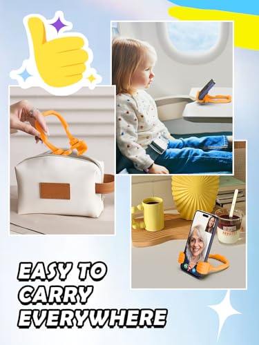 Stocking Stuffers for Teen Girls Women Cell Phone Holder Gift for Christmas - color: Orange Yellow