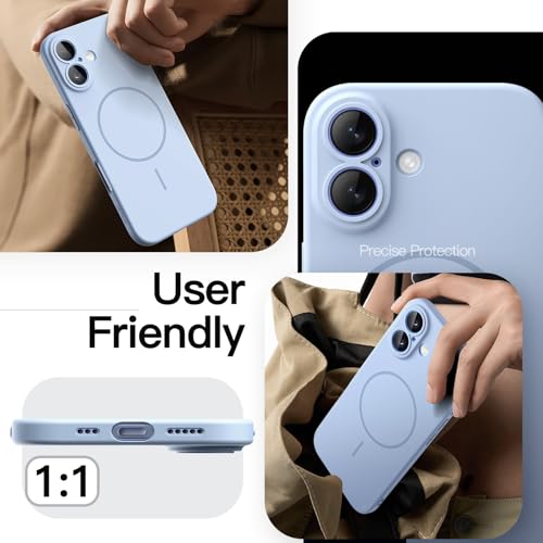 JETech Magnetic Slim Case for iPhone 17, Mist Blue - color: Mist Blue, size: iPhone 17