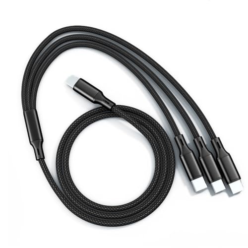 6ft USB C Multi Charging Cable - USB C Splitter 1 in 3 Out Fast Charging Cord, 3 in 1 Multi usb-c Charger Cable Compatible for iPhone 16/15/17/iPad/Samsung Galaxy/Google Pixel/Motorola/Phones/Tablets