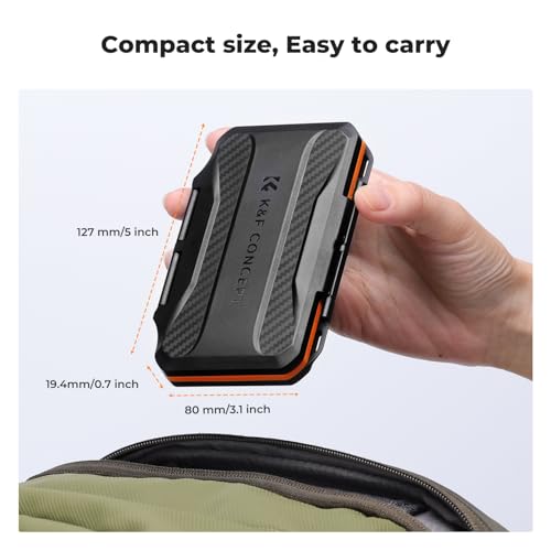 K&F CONCEPT 36 Slots Memory Card Case for SD Micro SD SDXC SDHC TF - size: For 24 Micro SD + 12 SD