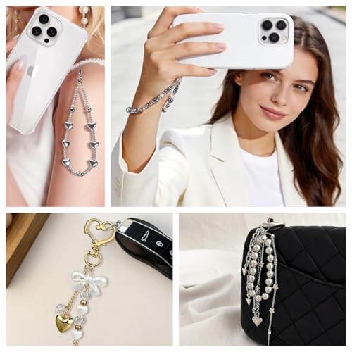 Bloomish Silicone Phone Wrist Strap with Cute Bear Charm - Anti-Loss Hand Strap Lanyard for iPhone & Android - Soft, Durable & Stylish Mobile Phone Accessory - color: Rainbow Gradient
