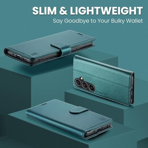 FLIPALM Wallet Case for Samsung Galaxy S26 Plus/S26+ 6.7", Green | Card Holder, RFID Blocking, PU Leather Folio Flip, Kickstand, Protective Shockproof Cover - color: Green, size: Samsung Galaxy S26 Plus