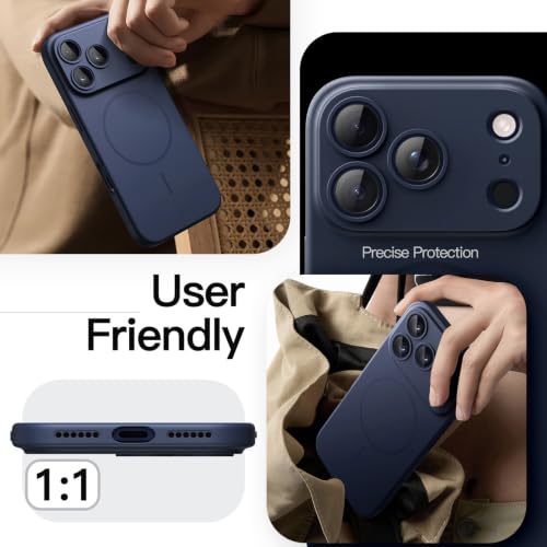 JETech Magnetic Slim Case for iPhone 17 Pro Max, Dark Blue - color: Dark Blue, size: iPhone 17 Pro Max