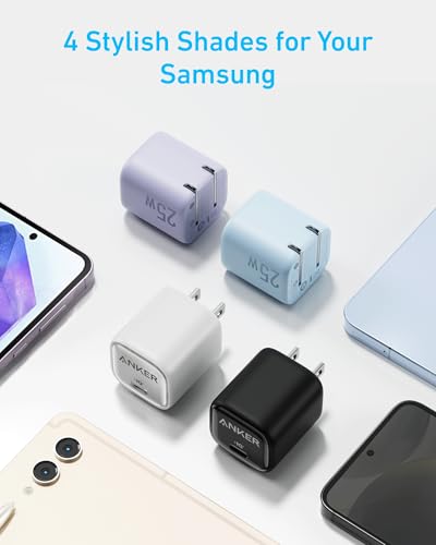 Anker 25W USB C Charger Block, Compact Foldable Type C Charger with PPS