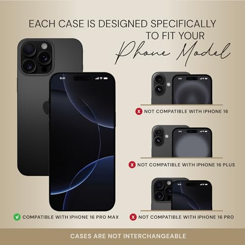 Bandolier Hailey Leather Crossbody Phone Case iPhone 16 Pro Max - Black/Gd - color: Black/Gold, size: iPhone 16 Pro Max