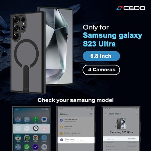 CEDO Magnetic Kickstand Case for Samsung S23 Ultra, MagSafe Compatible - size: Samsung S23 Ultra