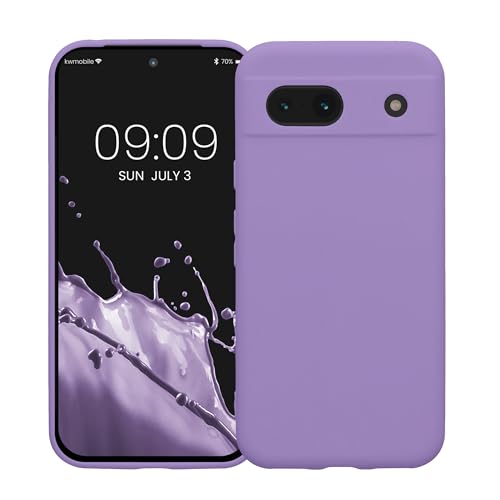 kwmobile Case Compatible with Google Pixel 8a Case - Protective Slim TPU Phone Cover - Soft Matte Finish - Violet Purple - color: violet purple
