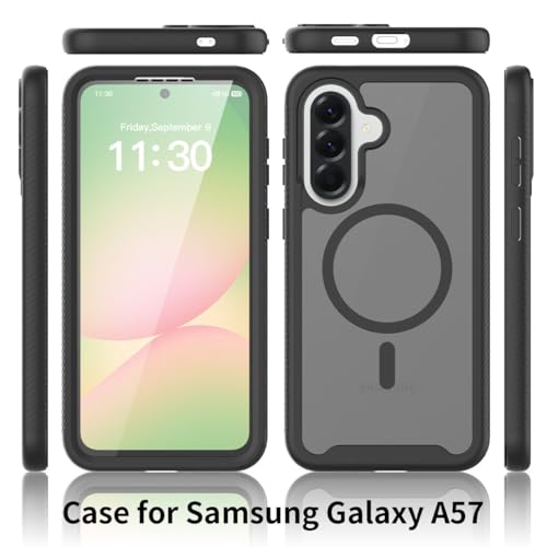 Magnetic Phone Case for Samsung Galaxy A57 5G, Black - color: Black