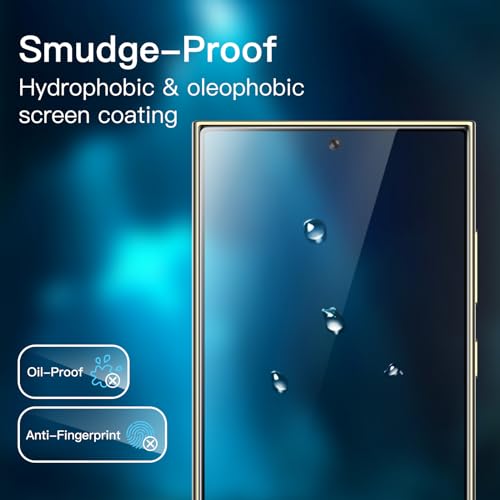 JETech Full-Coverage Screen Protector for Samsung Galaxy S24 Ultra, 3-Pack | Black Edge Tempered Glass, Easy Installation Tool, HD Clear, Case-Friendly - size: Galaxy S24 Ultra
