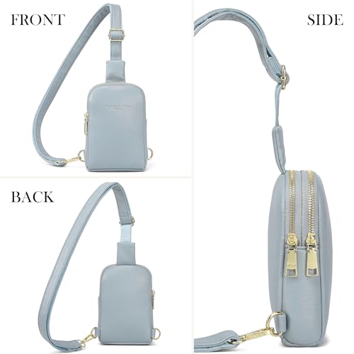 Travel Small Sling Bag for Women Anti Theft Crossbody Bags Purses Cross Body Fanny Pack Over the Shoulder Bag(0-Light Blue) - color: Light Blue