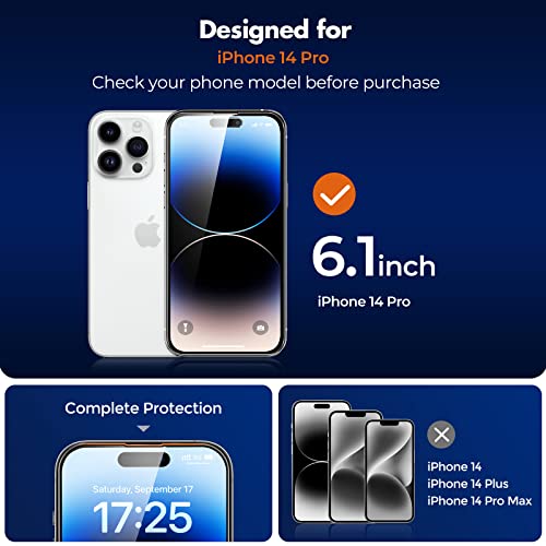UNBREAKcable Privacy Screen Protector for iPhone 14 Pro, 2-Pack - size: iPhone 14 Pro