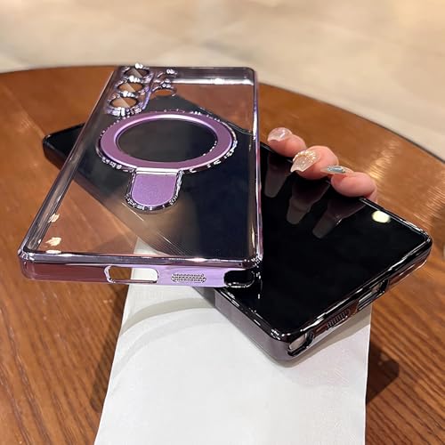 LXK Magnetic for Samsung Galaxy S26 Ultra Case with Stand, Compatible with MagSafe, with Camera Protector, Clear Luxury Military-Grade Drop Protection iPhone Case for Galaxy S26 Ultra 6.9" Purple - color: Purple