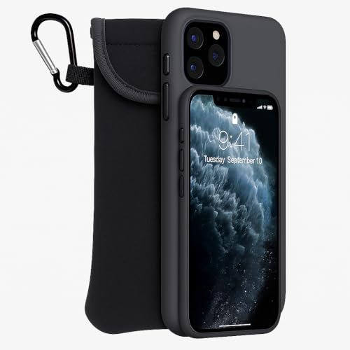 Miracase Liquid Silicone Case Compatible with iPhone 11 Pro Max 6.5 inch(2019), Gel Rubber Full Body Protection Shockproof Cover Case Drop Protection Case (Black) - color: Black, size: iPhone 11 Pro Max