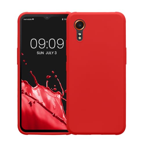 kwmobile Case Compatible with Samsung Galaxy Xcover7 Case - Soft Slim Protective TPU Silicone Cover - Classic Red - color: Classic Red