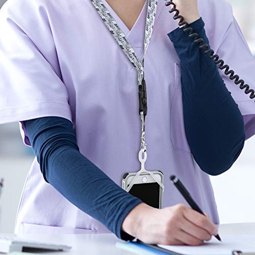 Gear Beast Cell Phone Lanyard - Mobile Phone Lanyard with Case Holder, Card Pocket, Soft Neck Strap, and Detachable Clip - Compatible with iPhone, Galaxy, & Most Smartphones - Skiing - color: Blue