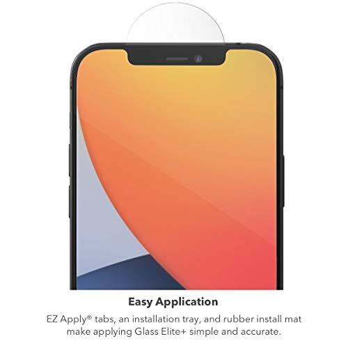 ZAGG Glass Elite Screen Protector - Made for iPhone 12 Pro Max - Case Friendly Screen - Impact & Scratch Protection, InvisibleShield, clear (200106657) - size: iPhone 12 Pro Max, style: Glass Elite