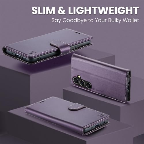 FLIPALM Wallet Case for Samsung Galaxy S26 Plus/S26+ 6.7", Purple | Card Holder, RFID Blocking, PU Leather Folio Flip, Kickstand, Protective Shockproof Cover - color: Purple, size: Samsung Galaxy S26 Plus