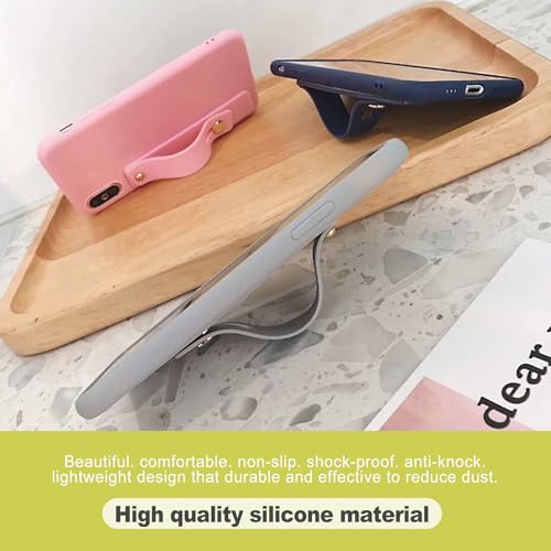 12 Pack Silicone Phone Finger Strap Grip Loop Holder for Universal Cell Phone Cases Adhesive Back One-Hand Operation Mobile Phone Accessory
